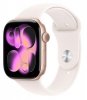 Apple Watch Series 11 GPS+Cellular, koperta 42 mm z aluminium w kolorze różowego złota, pasek sportowy w kolorze łagodnego różu 